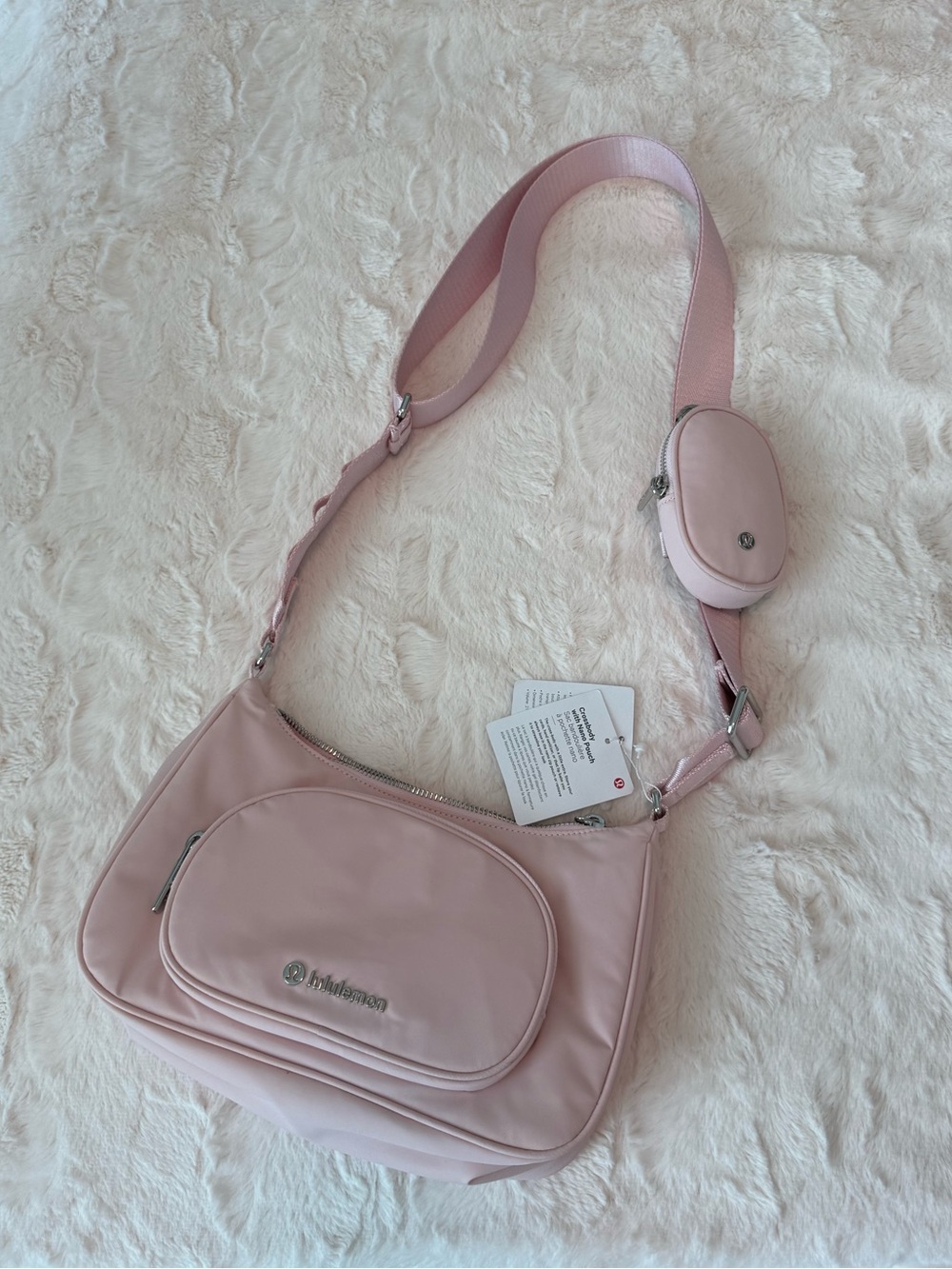 NWT Lululemon Light Pink Crossbody Bag w Nano Pouch FUSP